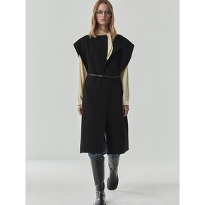 CASHMERE ANGORA CAPE BLACK