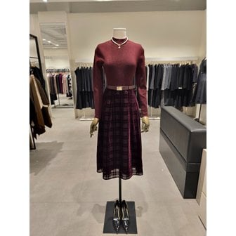 지고트 [파주점] 벨벳 배색 니트 롱 원피스 JRCA0OP502