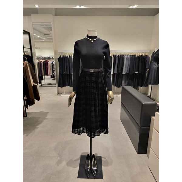 [파주점] 벨벳 배색 니트 롱 원피스 JRCA0OP502