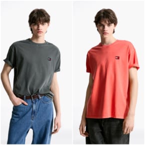 공용 릴랙스 라벨 티셔츠 T32F1TTO09TMT1 TOMMY JEANS