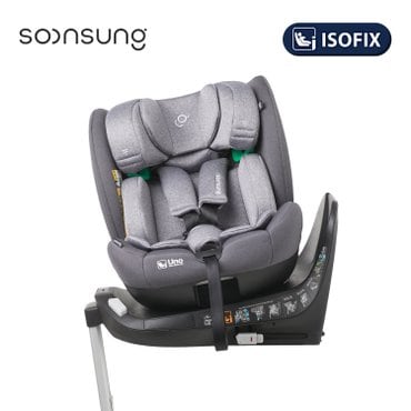 순성 우노 에어 올인원 아이사이즈 회전형 카시트 ISOFIX 딥그레이 / 선쉐이드