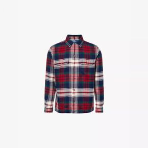 5494280 Ralph Lauren Plaid long-sleeve cotton-flannel shirt