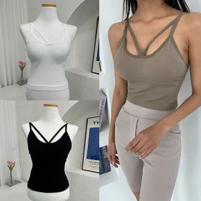글램업브라탑 여성 속옷 패드 슬림 나시 이너 스판_P340376712
