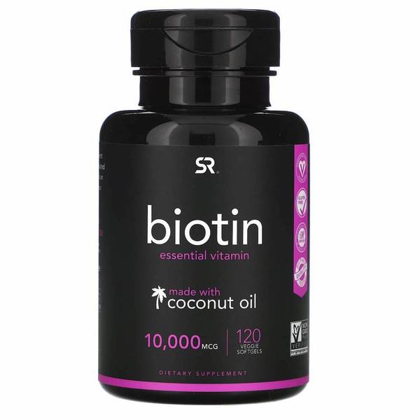 스포츠 리서치 비오틴 10000 MCG 120 베지 소프트겔
