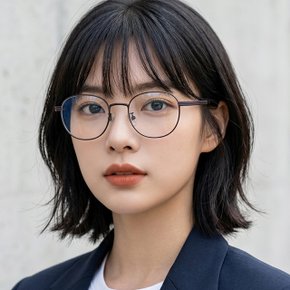 안경테 L2510A 001 티타늄 라운드 메탈테 남자 여자 데일리