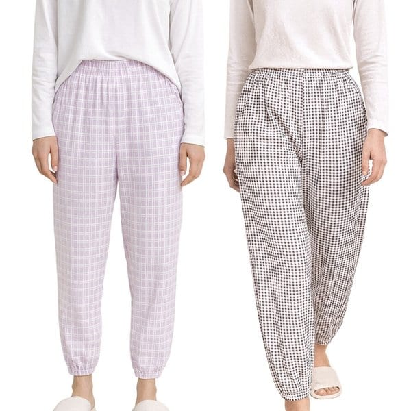 남성 여성 수면바지 파자마 진짜 기모 체크 홈웨어 주머니 밑단시보리 이지웨어 빅사이즈