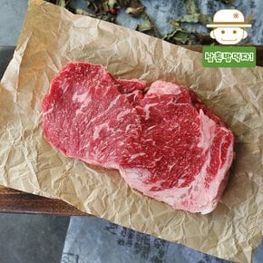 유기농 인증받은 건강한 우리 한우 등심(스테이크용) 300g