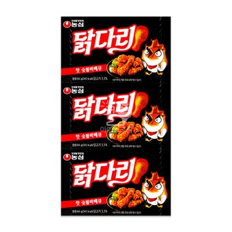  농심 닭다리 핫숯불바베큐맛 66g 3개