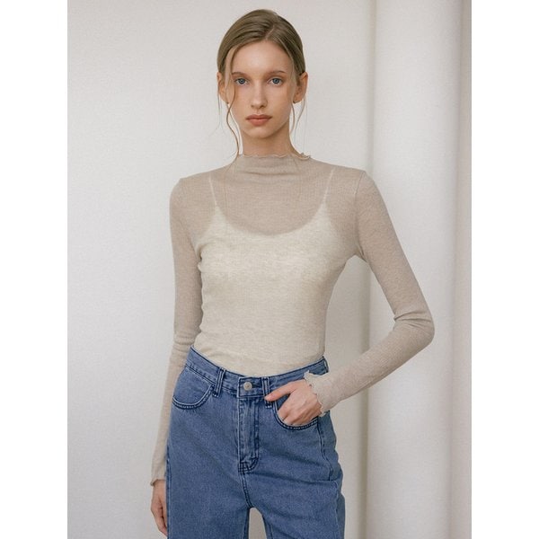 울 텐셀 프릴 티셔츠_2color