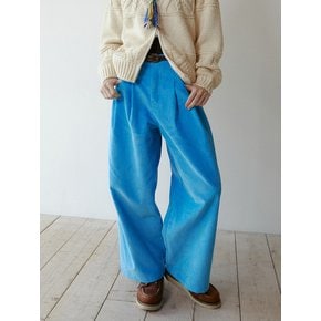 Corduroy Wide Pants (L/Blue)