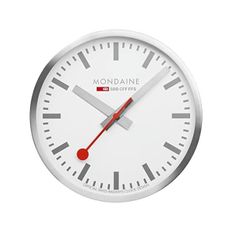  독일 몬데인 벽시계 Mondaine Wall Clock 40 cm Aluminium Station with Red Second Hand Dust-R