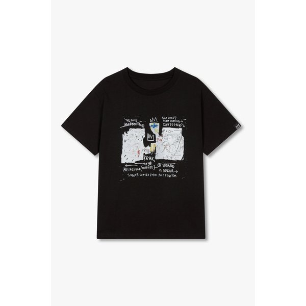 [BASQUIAT] 유니크 프린팅 하프 슬리브 티셔츠 7155240702199
