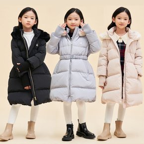 [30%OFF][BEANPOLE KIDS] 23FW 여아 퍼포인트 덕다운 롱패딩 (3종 택1)