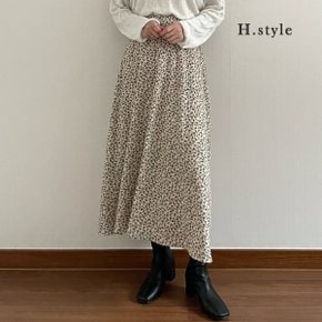 H스타일(CR)튤립플레어스커트/가을/빅사이즈/롱스커트/치마/밴딩/A라인/H라인