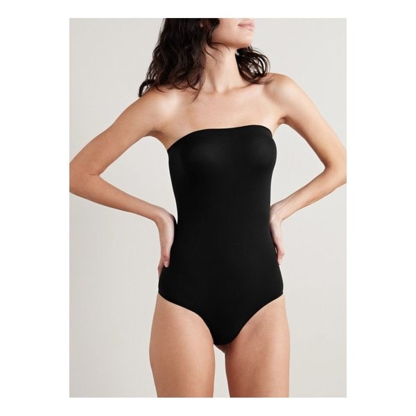 발레 스트랩리스 스트레치 저지 보디스 블랙 1647597354388327