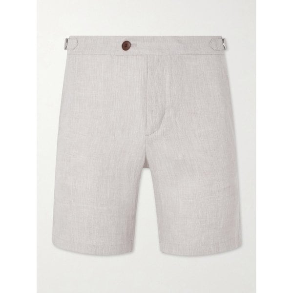 미스터 피 스트레이트 레그 헤링본 리넨 쇼츠 46376663163027163