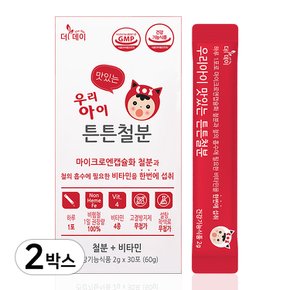 더데이 초등학생 어린이 철분제 비타민C 우리아이 맛있는 튼튼철분  어린이엽산보충(60포)