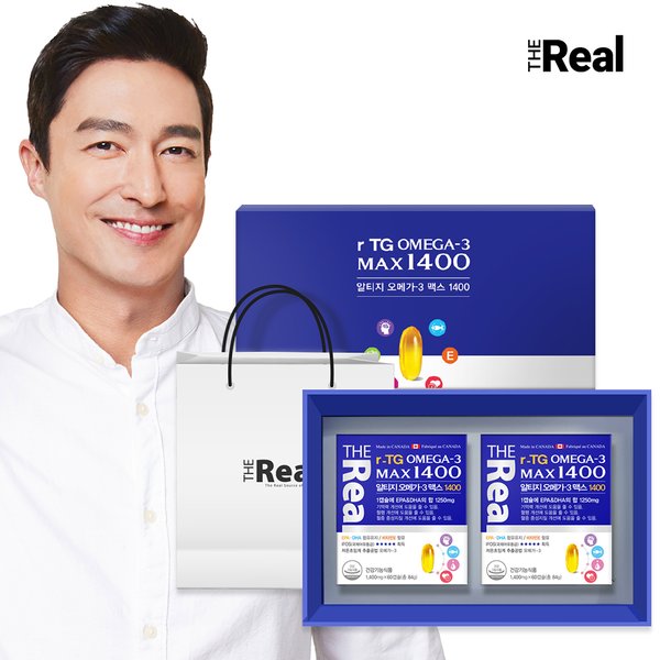 [선물세트] 더리얼 알티지 오메가3 맥스 1400 쇼핑백 포함