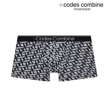 코데즈컴바인이너웨어 지오메트릭 프린트 드로즈 (CDMDR944BK)