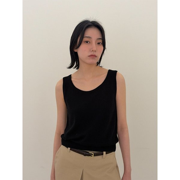 Silk Tencel Sleeveless_Black