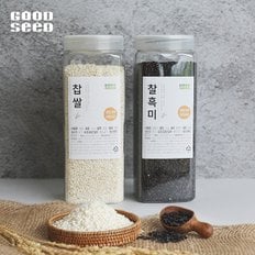 모두의식탁 [굿씨드] 찰기가득 영양가득! 찹쌀 2종 2호 [찹쌀/찰흑미-각1kg씩]