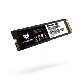 에이서 프레데터 GM7000 2TB NVMe PCIe Gen4 x 4 SSD M.2 타입 2280 3D 낸드 7,400MB/s PS5 내장