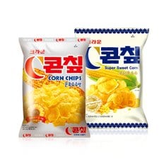 크라운 콘칩 70g 세트 (총 8봉 / 콘칩 4봉 + 콘칩 초당 4봉)