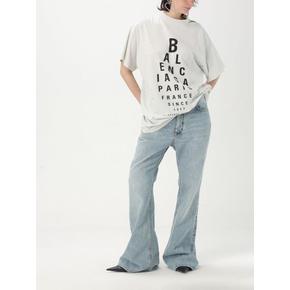 25SS 발렌시아가 반팔 티셔츠 811688TRVU6 9081 Black