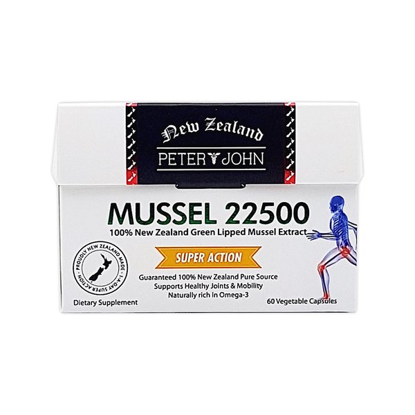 뉴질랜드 피터앤존 초록입홍합 mussel 22500 60정