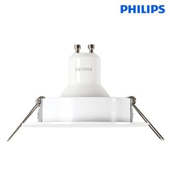 소노조명 필립스 3인치 GU10 키트 매입등 LED 4.7W 전구 주백