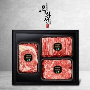 우화선한우 1등급 무항생제 명품 구이혼합세트 4호(꽃등심+채끝+갈비살 각400g/총 1.2kg)냉장