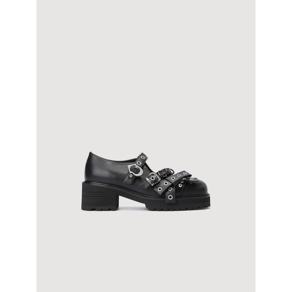 Eyelet Strap Loafers (black) LK1CX26110BKX