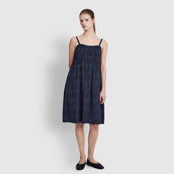 여 리오셀 스트라이프 민소매 파자마 원피스 J206203080058