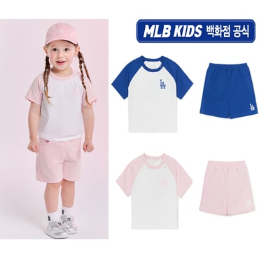 MLB키즈 (백화점공식) 25SS 바시티 토들러 티셔츠세트 (2color) 7AS1BB153