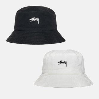 스투시 [해외] 스투시 STOCK BUCKET HAT 블랙&화이트