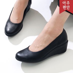 5cm 소가죽 우레탄창 국내생산 베이직 통굽 펌프스 109749