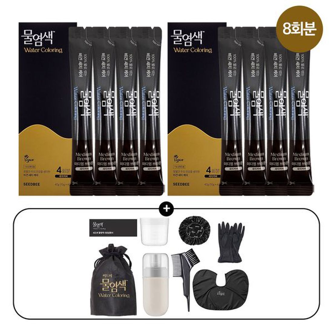 김혜수 물나염 시드비 비건염색제 셀프백발커버 다크브라운