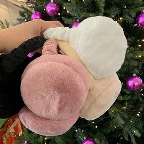 마카롱 귀마개 털귀마개 남자 여자 커플 귀여운 토끼털 퍼 귀도리 접이식 겨울 방한 귀덮개