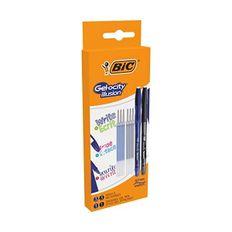 독일 빅 볼펜 908740 BIC Gelo시티 Illusion Rollerball Pen 2 Gel Pens 6 Refills 블루 블랙 미