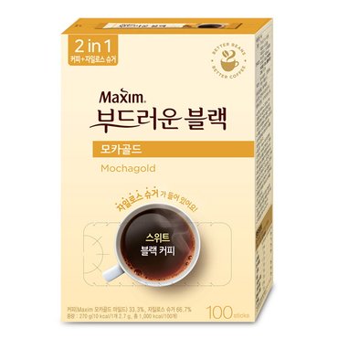  맥심 부드러운 블랙 모카골드 100T