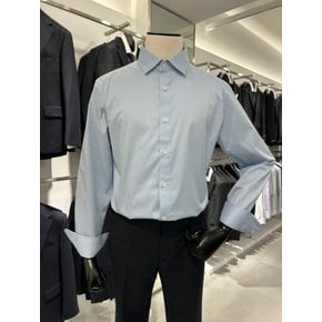 남성 스카이블루 비지니스캐주얼 이지케어 스판 데일리 긴팔 드레스 셔츠