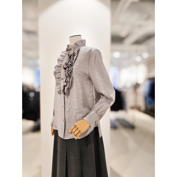 [파주점] [더아이잗컬렉션]글러시 펄 프릴 블ㄹ우스 CPAA0BL251