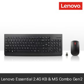 레노버 Essential 2.4G KB & MS Combo Gen2 무선 키보드 마우스 세트 벌크 한국어