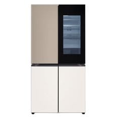 디오스 오브제컬렉션 노크온 냉장고 H874GCB312 (용량 870L / 클레이 브라운 / 베이지)