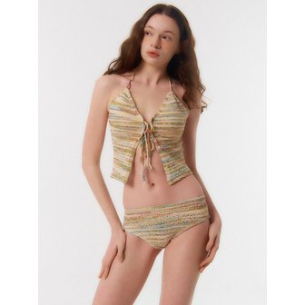 꾸아페 STRIPE BIKINI SET_retro palette