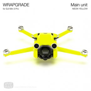 WRAPGRADE for DJI Mini 3 Pro 본체용 스킨 씰 (네온 옐로우)