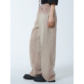 UP-618 와이드 스텝 다잉팬츠 브라운_WIDE STEP DYEING PANTS BROWN