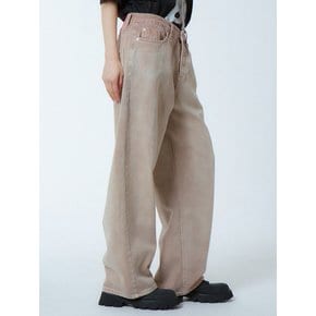 UP-618 와이드 스텝 다잉팬츠 브라운_WIDE STEP DYEING PANTS BROWN