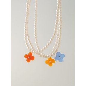 행운의 네잎클로버& 펄 Fortunes Clover & Pearl Necklace (3 colors)