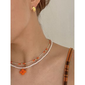 행운의 네잎클로버& 펄 Fortunes Clover & Pearl Necklace (3 colors)